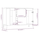 thumbnail of Helloshop26 - Buffet Sideboard Kommode Kleiderschrank Aufbewahrungsmöbel Organizer für Küche Wohnzimmer Lounge 104 x 35 x 70 cm 02_0030856