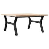thumbnail of vidaXL Couchtisch Y-Gestell 90x90x45,5cm Massivholz Kiefer & Stahl