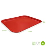 thumbnail of DENOX Groot Fast Food dienblad 53 x 37 cm. Kleur rood (Partij van 6 stuks).