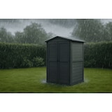 thumbnail of Abri de Jardin Extérieur 151x83xH200cm Gris Anthracite - Cabanon de jardin Plancher Rangement Outils & Mobilier de Jardin