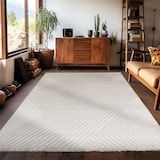 thumbnail of Carpetsale24, Kurzflor Teppich Wohnzimmer 160 x 230 cm, Creme Einfarbig Skandi-Boho Deko, 3D-Effekt, Extra Weich für Flur, Schlafzimmer und Küche