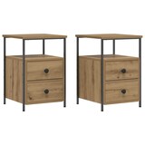 thumbnail of vidaXL Nachttische 2 Stk. Artisan-Eiche 34x35,5x50 cm Holzwerkstoff