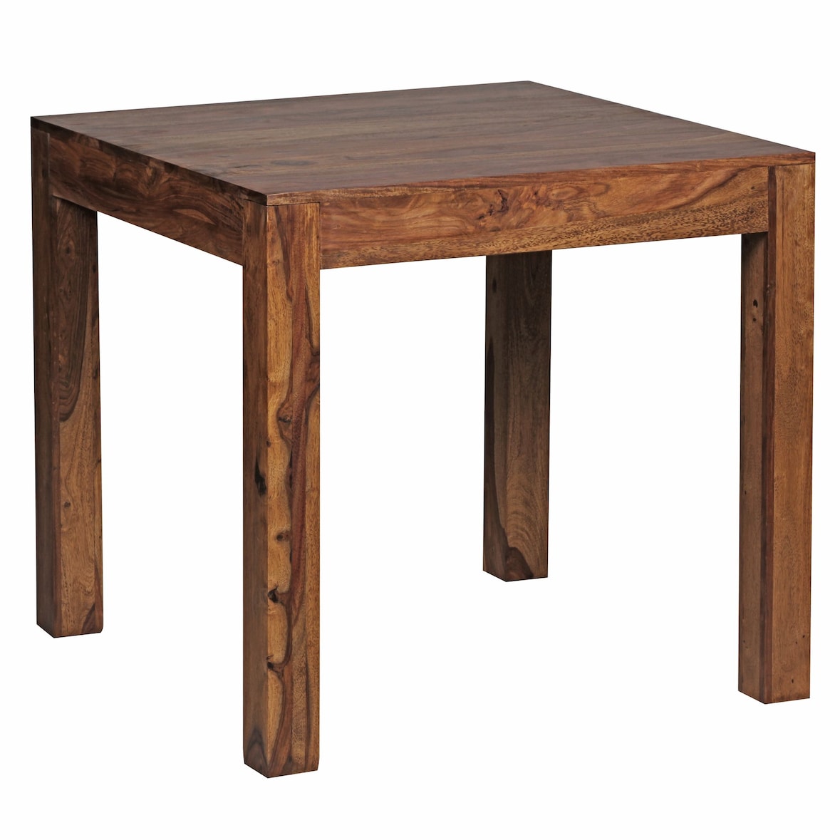 Esstisch MUMBAI Massivholz Sheesham 80 cm Esszimmer-Tisch Holztisch Design Küchentisch Landhaus-Stil