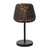 thumbnail of LED Garten Tischlampe Korboptik Rattanoptik dimmbar aufladbar Fernb.