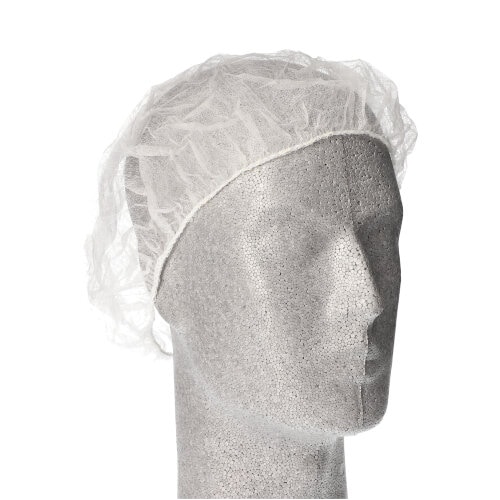 1000 `WORK-INN/PS` Barett-Hauben, Vlies Ø 52 cm weiss