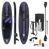 thumbnail of ECD Germany Aufblasbares SUP Board mit Kajaksitz 320 × 82 × 15 cm Schwarz – Komplettset mit Pumpe, Tragetasche & Zubehör, PVC Board bis 120 kg, Surf-