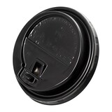 thumbnail of 500x Domdeckel mit Verschlußklappe schwarz für Pappbecher COFFEE TO GO 80mm Ø