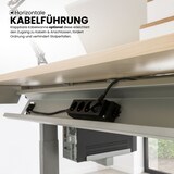 thumbnail of bümö elektrisch höhenverstellbarer Schreibtisch 120x80 cm in weiß, Gestell weiß - Sitz & Stehschreibtisch mit Memoryfunktion, elektrischer Stehtisch