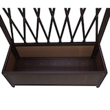 thumbnail of Rankgitter HWC-G21, Scherengitter Rankhilfe Blumenkasten Pflanzkübel, Alu+Stahl 152x90x35cm braun