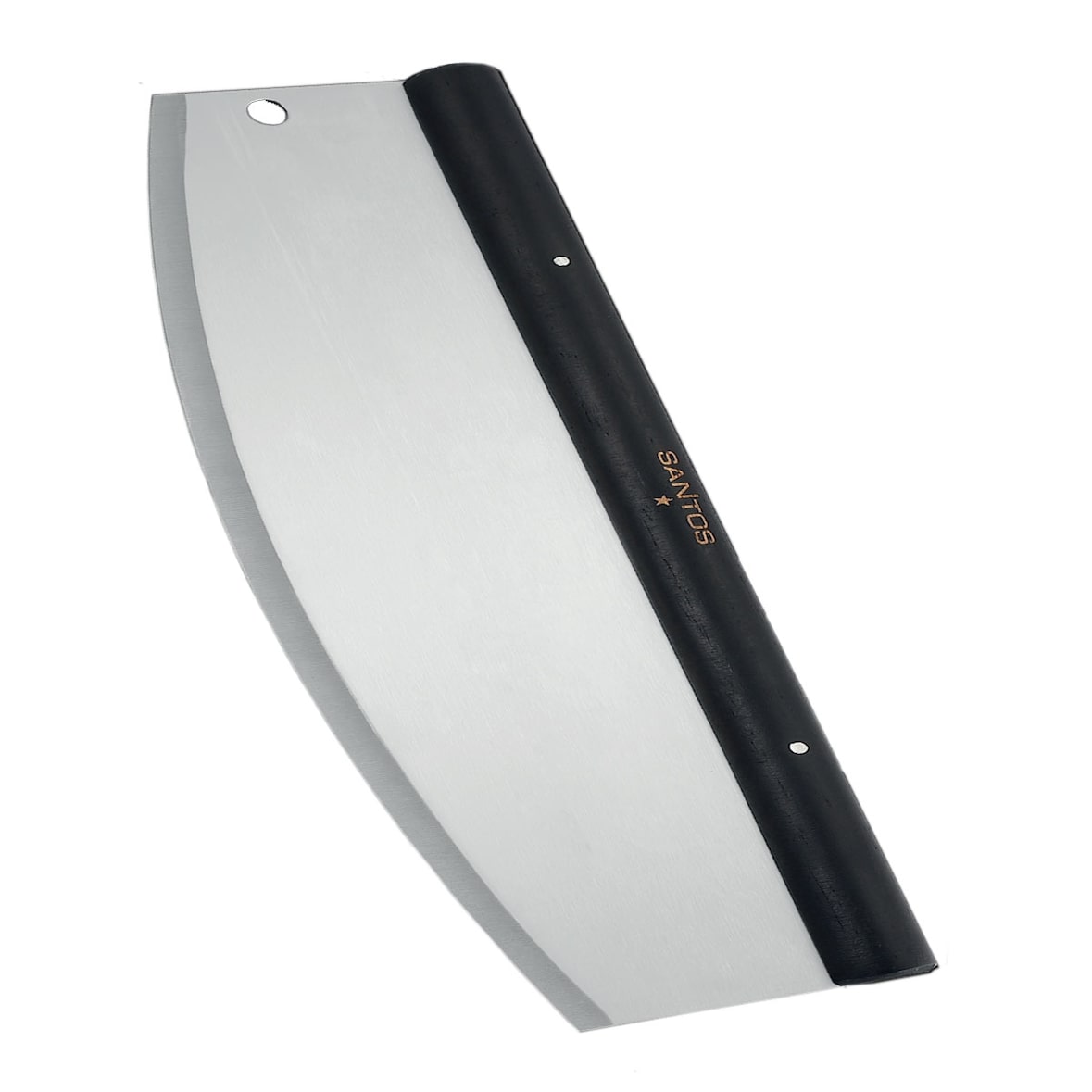 SANTOS BBQ Pizza Wiegemesser, Edelstahl, 35 cm