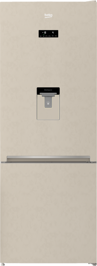 Beko, Frigorifero Combi, Acciaio, Dimensioni HxLxP:192,0x70,0x74,5, Classe E, Total No-Frost, Colore Sabbia