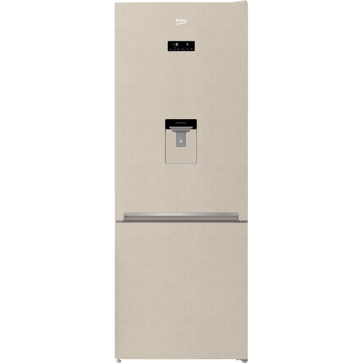 Beko, Frigorifero Combi, Acciaio, Dimensioni HxLxP:192,0x70,0x74,5, Classe E, Total No-Frost, Colore Sabbia