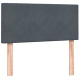 thumbnail of vidaXL Boxspringbett mit Matratze & LED Dunkelgrau 80x210 cm Samt