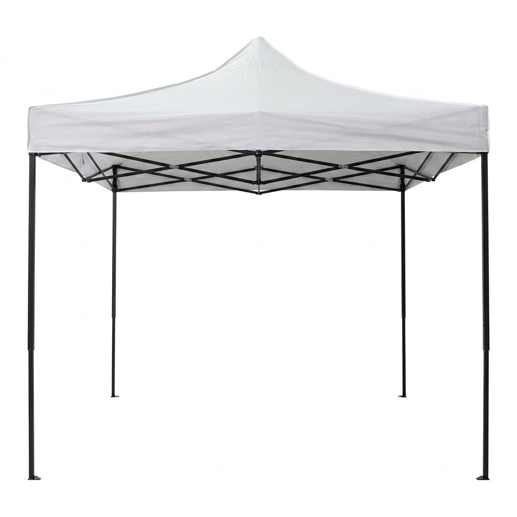 HEMAX, Gazebo Pieghevole EasyFlex Impermeabile Bianco Giardino Mercato 3x3m