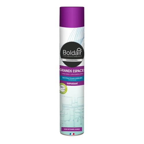 Boldair grands espaces destructeur d'odeurs 750 ml - destructeur d'odeurs spécial grandes surfaces