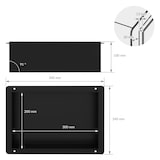 thumbnail of LuxeBath Wandnische Edelstahl 20 × 30 × 10 cm Schwarz – Randlose Duschnische, befliesbares Einbauregal, Duschablage für Badutensilien, kleines
