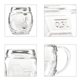 thumbnail of 12x Fußball Biergläser 0,5L geeicht Ball-Relief 12 Personen Bierkrüge aus Glas