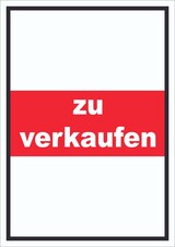 thumbnail of zu verkaufen Schild mit Text Verkaufsschild hochkant A3 (297x420mm)