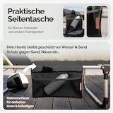 thumbnail of CASARIA® Alu Sonnenliege mit Dach Seitentasche Klappbar Wetterfest Gartenliege Grau