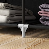 thumbnail of HOMCOM armario de tela plegable, armario portátil con 2 barras para colgar, 8 estantes, marco de acero, 125x43x162,5 cm, negro