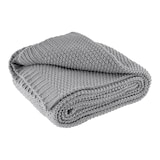 thumbnail of Kuscheldecke Strick OEKO-TEX 140x190 grau - warme weiche Strickdecke mit edlem und schlichten Strickmuster