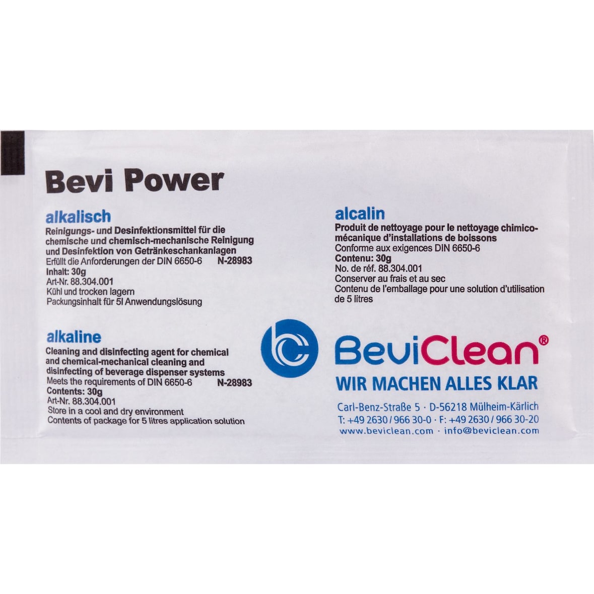 Bevi - Power Pulver - Alkalisch Preis pro VE (50 Stück)