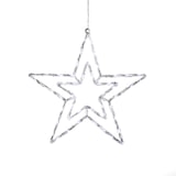thumbnail of Konstsmide LED Acryl Stern, mit 8 Funktionen, Steuergerät und Memoryfunktion, 48 kalt weiße Dioden, 24V Außentrafo, transparentes Kabel