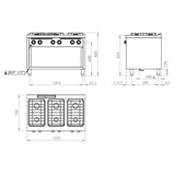 thumbnail of Cocina Industrial Gas 6 Fuegos Con Mueble CB6F750E de HR Fainca