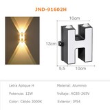 thumbnail of Letra H, Luminária de Parede com Letra 220V Alumínio para Placas 13*5,5cm