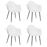 thumbnail of Sillas de comedor 4 unidades blancas PP neutra