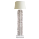 thumbnail of SalesFever Stehleuchte Blattoptik  175 cm | Schirm Baumwolle | Gestell Treibholz & Metallrohr | Standfuß Heveaholz | B 40 x T 30 x H 175 cm | weiß