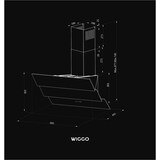 thumbnail of Wiggo WE-B943G(W) - Schuine Afzuigkap - 90cm - Wit Triple Glas