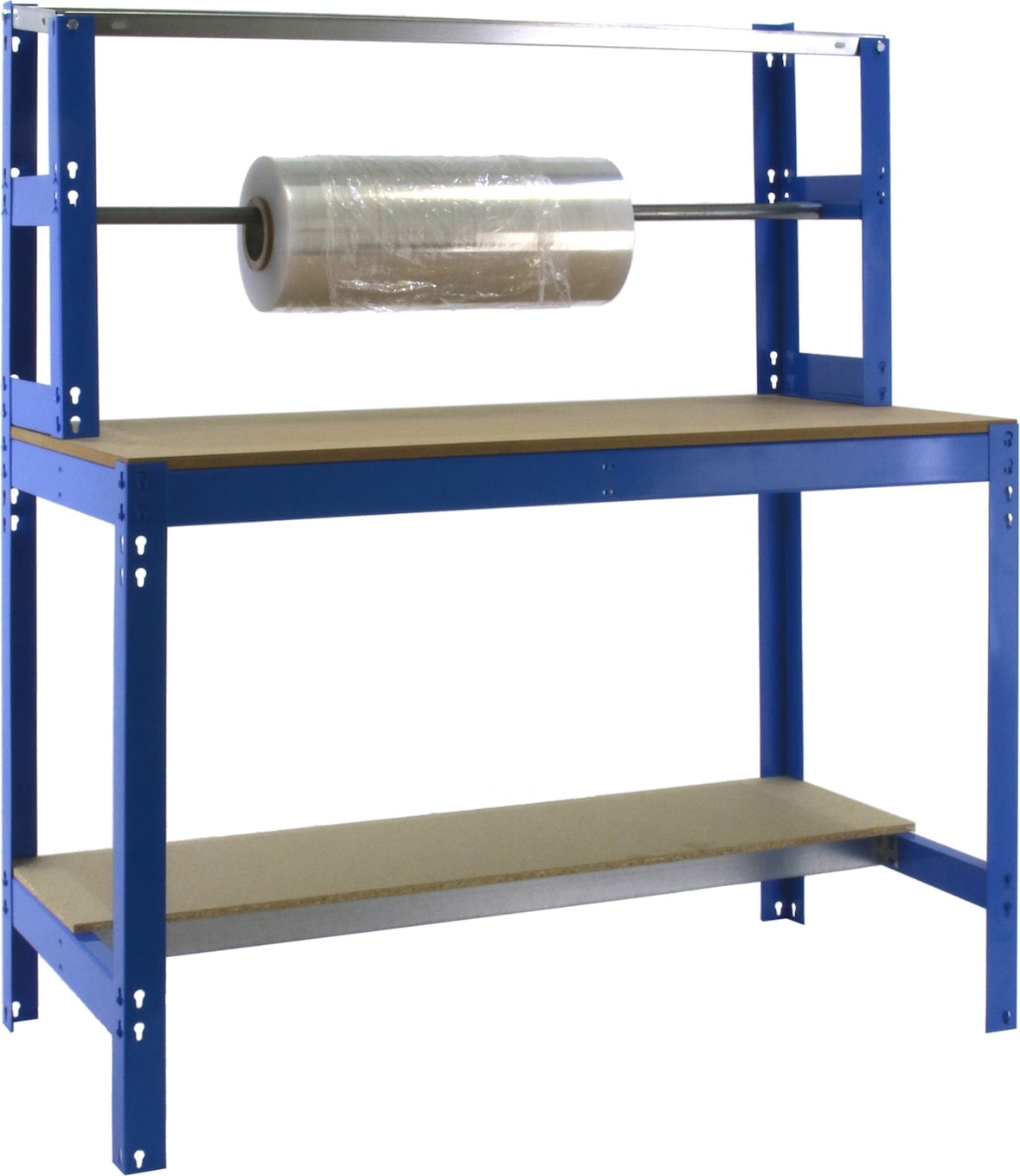 SimonRack Banco de Trabajo Taller, 1210x760 mm, Porta Rollo, Capacidad Carga 600 kg, Azul - BT-4