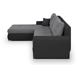 thumbnail of Canapé d'angle convertible et réversible 5 places INDIAN - Tissu gris clair et anthracite AUCUNE