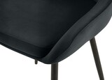 thumbnail of Esszimmerstuhl PUNAR - Samt Schwarz 50x53x86 cm Schwarz | Essstühle Esszimmerstühle Küchenstühle Wohnzimmerstühle