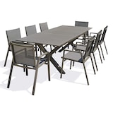 thumbnail of Ensemble repas de jardin 8 places en aluminium quartz - FLORIDE