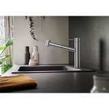 thumbnail of BLANCO AMBIS-S Armatur / Edelstahl gebürstet / Zugauslauf / Hochdruck -