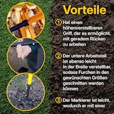 thumbnail of TORNADICA Garten Doppel-Häufler mit Stiel Häufelpflug Handpflug Gartenpflug Kultivator Reihenzieher Furchenzieher Grubber für Kartoffeln Gemüse