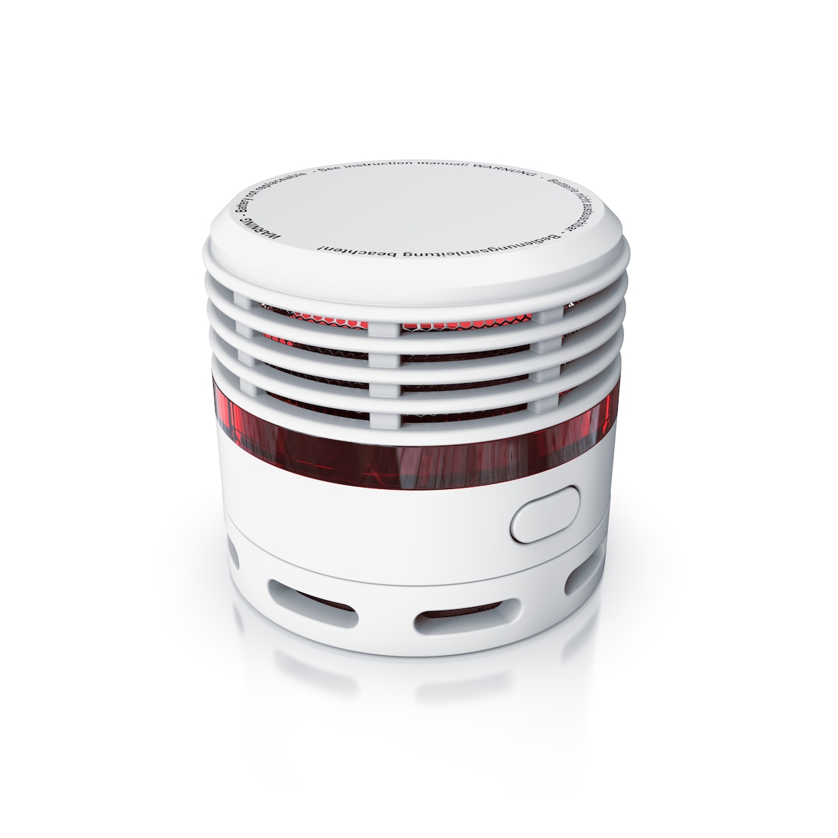 Brandson Rauchmelder Mini - 10 Jahre Batterie - Lithium Ionen Batterie 1500 mAh - Lautstärke 85 db - LED Indikator - Prüftaste