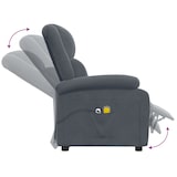 thumbnail of vidaXL Massagesessel Elektrisch Dunkelgrau Samt