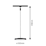 thumbnail of Paulmann URail Suspension LED 3-Step-Dim Hildor  850lm 15W 4000K gradable 230V Noir mat 96798