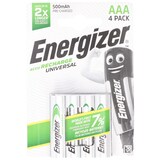 thumbnail of ENERGIZER Pile Universal Rechargeable AAA LR03 500 mAh, pack de 4 piles
