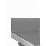 thumbnail of Tournus Tavolo da lavoro con alzata da 100 mm in acciaio inox, dimensioni 1400 x 700 x 900 mm, spessore del piano di lavoro in acciaio inox 1,2 mm