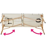 thumbnail of 2-Zonen Massageliege-Set 7,5cm Polsterung + Rollen + Taschebeige