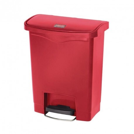 Frontaler Tretabfalleimer Rubbermaid Slim Jim rot 30L Polyethylen30425 x271x536mm RUBBERMAID