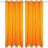 thumbnail of Gardine mit Ösen 140x175 cm ( Breite x Länge ) in Hellorange, blickdichter Vorhang, Ösenvorhang in vielen Variationen