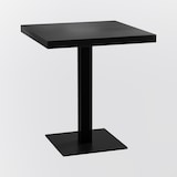 thumbnail of Bistrotisch 70x70 cm | Dunkle Holzoptik | Gusseisen Gestell Gastro Tisch