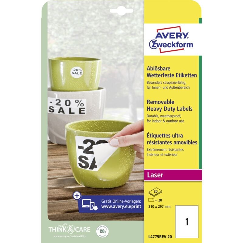 AVERY Zweckform wetterfeste Etiketten, Durchmesser: 30 mm