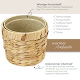 thumbnail of Innovativer Blumentopf geflochten aus Wasserhyazinthe, mit Pflanztopf aus nachhaltigen Rohstoffen, Rund, HMF 37280, 14 cm Durchmesser