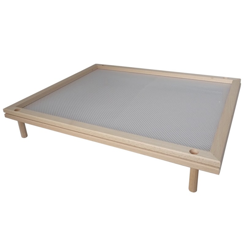 Panetta secca alimenti, pasta, impilabile cm 51x40x8 in legno di faggio con rete prodotto singolo